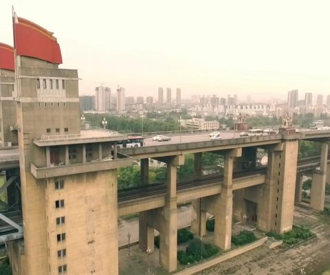 航拍南京長江大橋